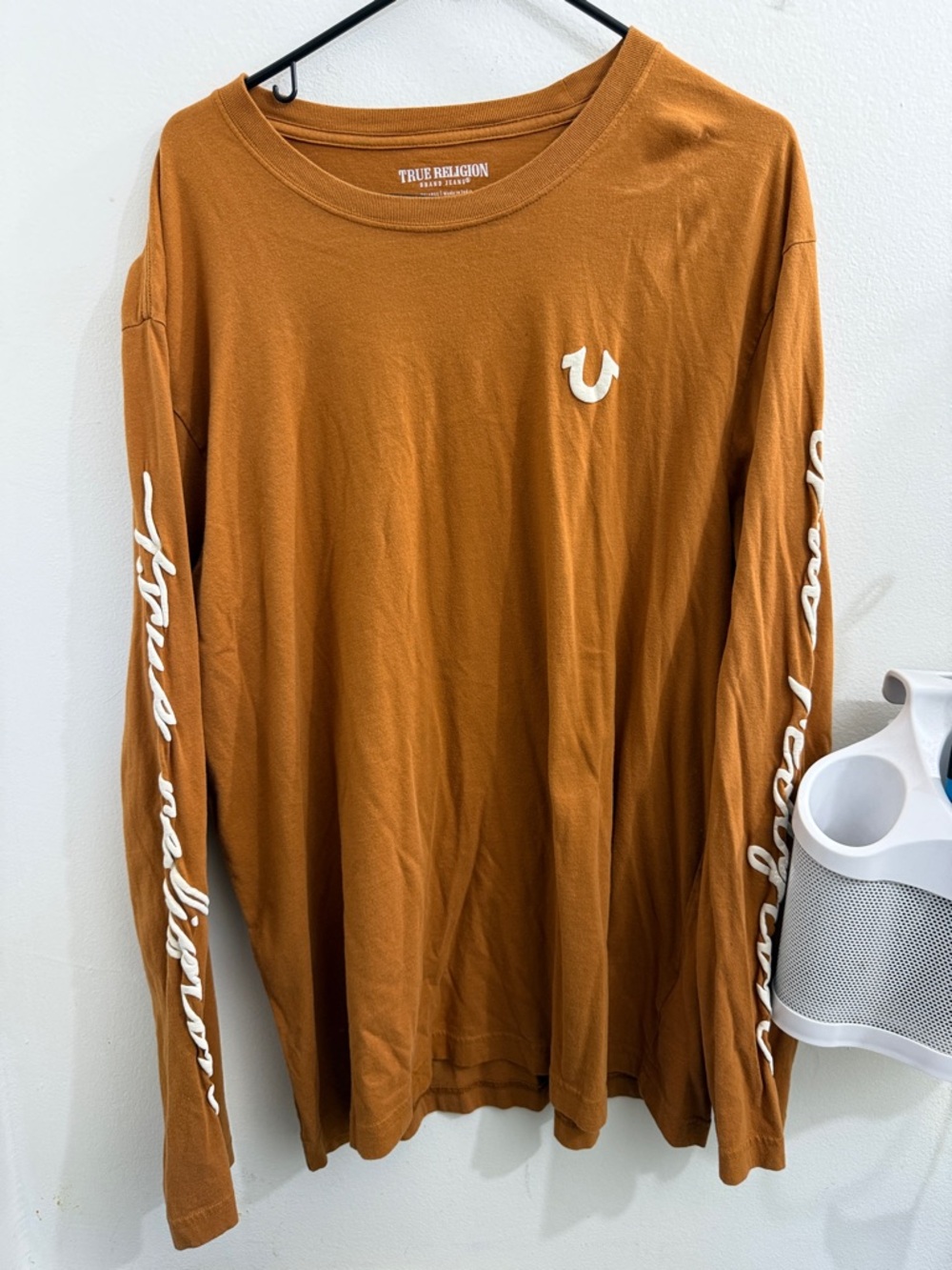 True Religion Long Sleeve Crewneck Shirt - Rust Brown